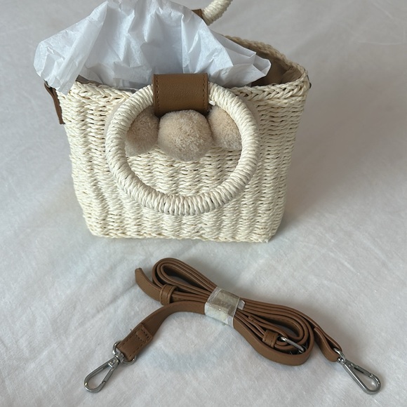 White Rafia Mini Bag - Picture 3 of 8